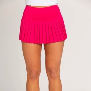 Gold Hinge Hot Pink Pleated Tennis Skirt: Size XS